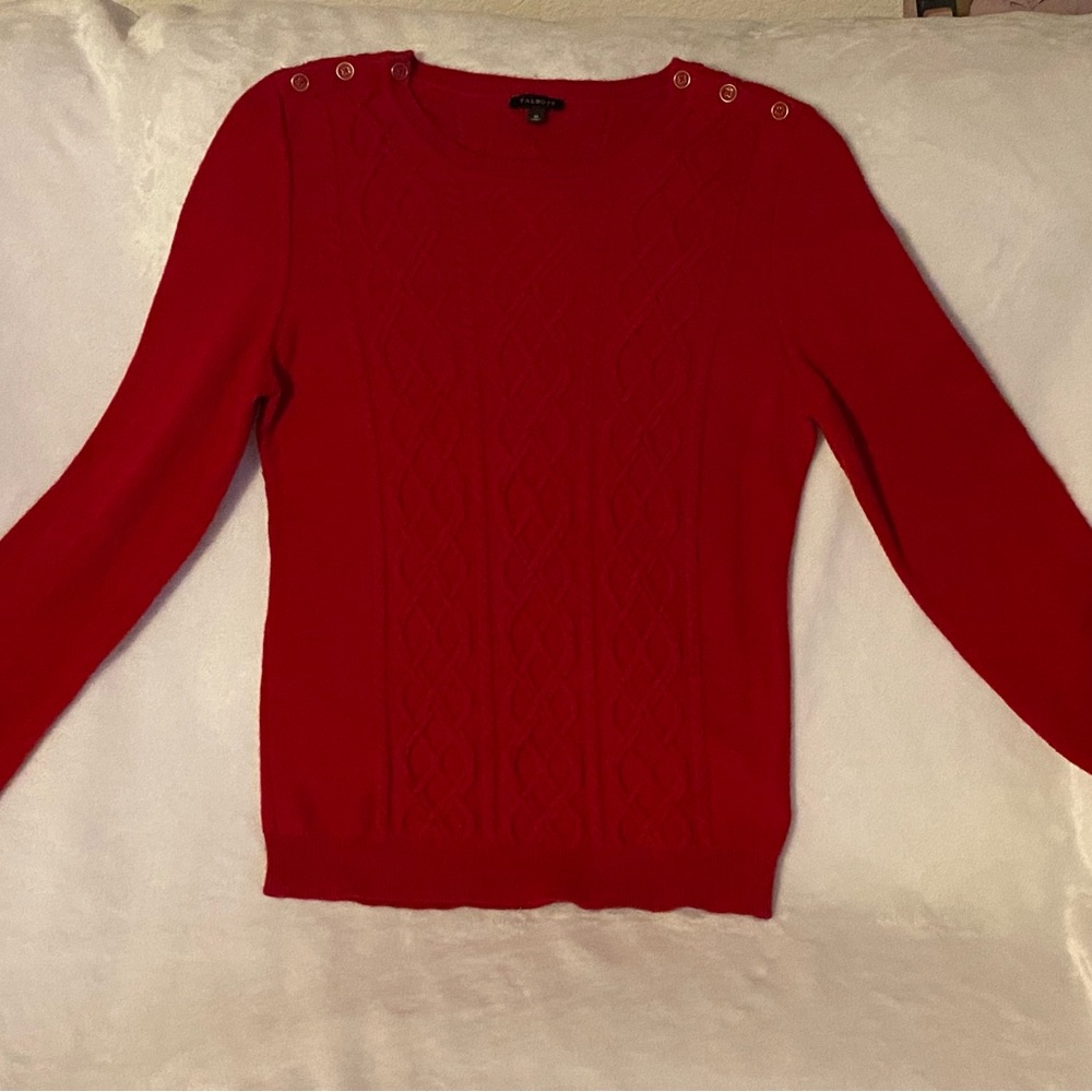 Brand: Talbots, size: M, lambs wool & nylon red sweater